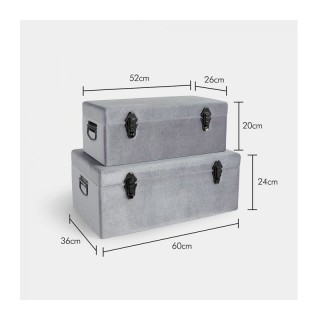 Σετ Βελούδινα Μπαούλα Αποθήκευσης 2 τμχ Beautify 4000103