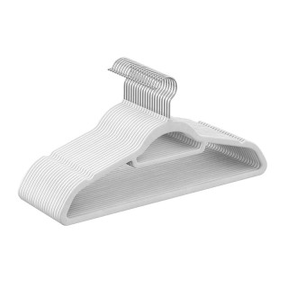 Σετ Βελούδινες Κρεμάστρες Ρούχων 20 τμχ Χρώματος Λευκό Songmics CRF... Σετ Βελούδινες Κρεμάστρες Ρούχων 20 τμχ Χρώματος Λευκό Songmics CRF...