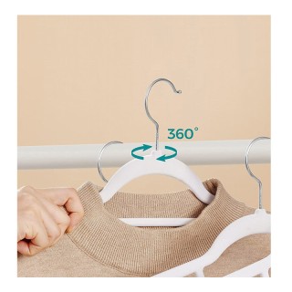 Σετ Βελούδινες Κρεμάστρες Ρούχων 20 τμχ Χρώματος Λευκό Songmics CRF... Σετ Βελούδινες Κρεμάστρες Ρούχων 20 τμχ Χρώματος Λευκό Songmics CRF...