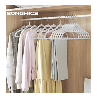 Σετ Βελούδινες Κρεμάστρες Ρούχων 20 τμχ Χρώματος Λευκό Songmics CRF... Σετ Βελούδινες Κρεμάστρες Ρούχων 20 τμχ Χρώματος Λευκό Songmics CRF...