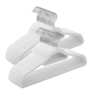 Σετ Βελούδινες Κρεμάστρες Ρούχων 50 τμχ Χρώματος Λευκό Songmics CRF... Σετ Βελούδινες Κρεμάστρες Ρούχων 50 τμχ Χρώματος Λευκό Songmics CRF...