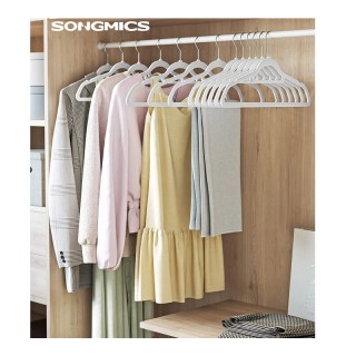 Σετ Βελούδινες Κρεμάστρες Ρούχων 50 τμχ Χρώματος Λευκό Songmics CRF... Σετ Βελούδινες Κρεμάστρες Ρούχων 50 τμχ Χρώματος Λευκό Songmics CRF...