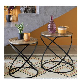 Σετ Βοηθητικά Μεταλλικά Στρογγυλά Τραπεζάκια Σαλονιού 40 x 45 cm 2 ... Σετ Βοηθητικά Μεταλλικά Στρογγυλά Τραπεζάκια Σαλονιού 40 x 45 cm 2 ...