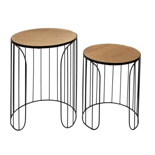 Σετ Βοηθητικά Μεταλλικά Στρογγυλά Τραπέζια Nesting 40 x 40 x 40 cm ...