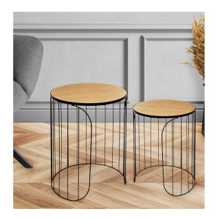 Σετ Βοηθητικά Μεταλλικά Στρογγυλά Τραπέζια Nesting 40 x 40 x 40 cm ... Σετ Βοηθητικά Μεταλλικά Στρογγυλά Τραπέζια Nesting 40 x 40 x 40 cm ...