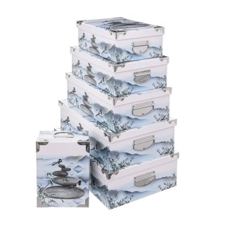 Σετ Χάρτινα Κουτιά Αποθήκευσης 33.5 x 48 x 16 cm 6 τμχ Zen 5Five Si... Σετ Χάρτινα Κουτιά Αποθήκευσης 33.5 x 48 x 16 cm 6 τμχ Zen 5Five Si...