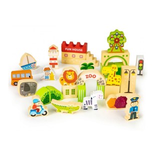 Σετ Ξύλινα Εκπαιδευτικά Τουβλάκια 120 τμχ Ecotoys HM015501 Σετ Ξύλινα Εκπαιδευτικά Τουβλάκια 120 τμχ Ecotoys HM015501