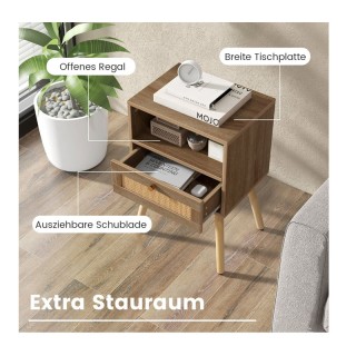 Σετ Ξύλινα Κομοδίνα με 1 Συρτάρι και 1 Ράφι 40 x 30 x 60.5 cm 2 τμχ... Σετ Ξύλινα Κομοδίνα με 1 Συρτάρι και 1 Ράφι 40 x 30 x 60.5 cm 2 τμχ...