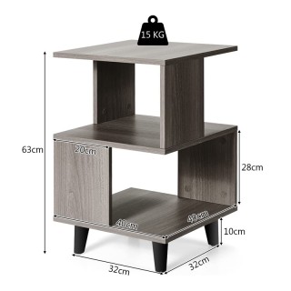 Σετ Ξύλινα Κομοδίνα με 2 Ράφια 40 x 40 x 64 cm 2 τμχ Costway CB10236 Σετ Ξύλινα Κομοδίνα με 2 Ράφια 40 x 40 x 64 cm 2 τμχ Costway CB10236