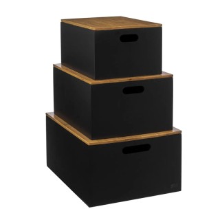 Σετ Ξύλινα Κουτιά Αποθήκευσης 25 x 34 x 16 cm 3 τμχ 5Five Simply Sm...