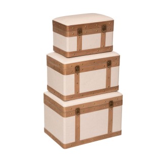 Σετ Ξύλινα Μπαούλα Αποθήκευσης 50.5 x 37 x 35 cm 3 τμχ Atmosphera 1...