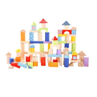 Σετ Ξύλινα Τουβλάκια σε Κουβά 100 τμχ Ecotoys 2007 Σετ Ξύλινα Τουβλάκια σε Κουβά 100 τμχ Ecotoys 2007