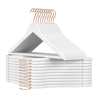 Σετ Ξύλινες Κρεμάστρες Ρούχων 20 τμχ Χρώματος Λευκό Songmics CRW001W01 Σετ Ξύλινες Κρεμάστρες Ρούχων 20 τμχ Χρώματος Λευκό Songmics CRW001W01