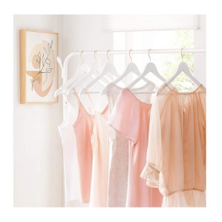 Σετ Ξύλινες Κρεμάστρες Ρούχων 20 τμχ Χρώματος Λευκό Songmics CRW001W01 Σετ Ξύλινες Κρεμάστρες Ρούχων 20 τμχ Χρώματος Λευκό Songmics CRW001W01