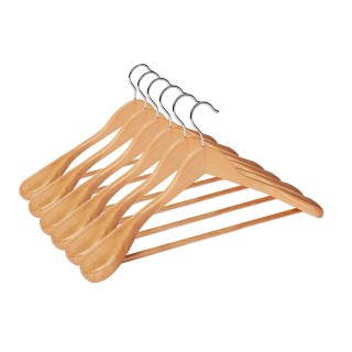 Σετ Ξύλινες Κρεμάστρες Κοστουμιών 6 τμχ Songmics CRSH06NL Σετ Ξύλινες Κρεμάστρες Κοστουμιών 6 τμχ Songmics CRSH06NL