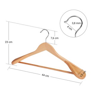 Σετ Ξύλινες Κρεμάστρες Κοστουμιών 6 τμχ Songmics CRSH06NL Σετ Ξύλινες Κρεμάστρες Κοστουμιών 6 τμχ Songmics CRSH06NL