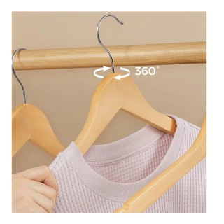 Σετ Ξύλινες Κρεμάστρες Ρούχων 20 τμχ Χρώματος Καφέ Ανοιχτό Songmics... Σετ Ξύλινες Κρεμάστρες Ρούχων 20 τμχ Χρώματος Καφέ Ανοιχτό Songmics...