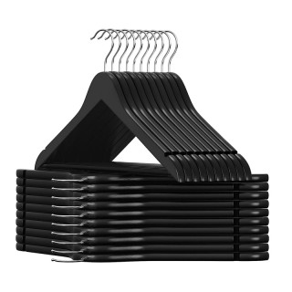 Σετ Ξύλινες Κρεμάστρες Ρούχων 20 τμχ Χρώματος Μαύρο Songmics CRW02B-20 Σετ Ξύλινες Κρεμάστρες Ρούχων 20 τμχ Χρώματος Μαύρο Songmics CRW02B-20