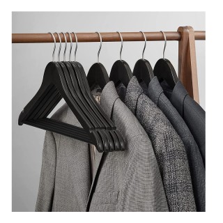 Σετ Ξύλινες Κρεμάστρες Ρούχων 20 τμχ Χρώματος Μαύρο Songmics CRW02B-20 Σετ Ξύλινες Κρεμάστρες Ρούχων 20 τμχ Χρώματος Μαύρο Songmics CRW02B-20