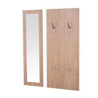 Σετ Ξύλινο Έπιπλο Εισόδου με Καθρέπτη 80 x 27 x 46.5 cm HOMCOM 837-006