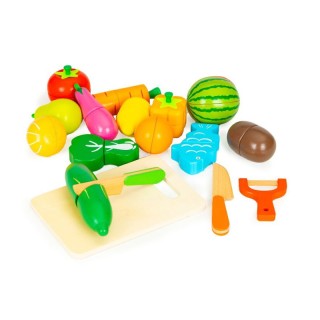 Σετ Ξύλινο Παιχνίδι Καφάσι με Φρούτα και Λαχανικά 17 τμχ Multistore... Σετ Ξύλινο Παιχνίδι Καφάσι με Φρούτα και Λαχανικά 17 τμχ Multistore...