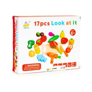 Σετ Ξύλινο Παιχνίδι Καφάσι με Φρούτα και Λαχανικά 17 τμχ Multistore... Σετ Ξύλινο Παιχνίδι Καφάσι με Φρούτα και Λαχανικά 17 τμχ Multistore...