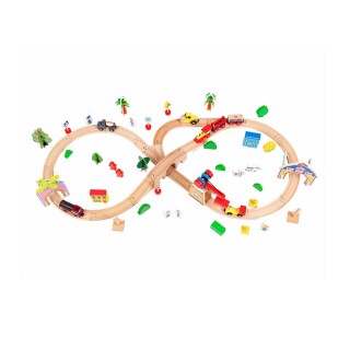 Σετ Ξύλινος Σιδηροδρομικός Σταθμός με Αυτοκινούμενο Τρένο Μπαταρίας... Σετ Ξύλινος Σιδηροδρομικός Σταθμός με Αυτοκινούμενο Τρένο Μπαταρίας...