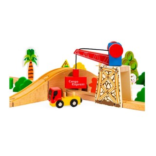 Σετ Ξύλινος Σιδηροδρομικός Σταθμός με Αυτοκινούμενο Τρένο Μπαταρίας... Σετ Ξύλινος Σιδηροδρομικός Σταθμός με Αυτοκινούμενο Τρένο Μπαταρίας...