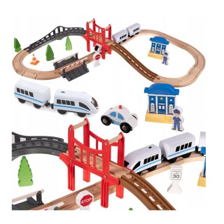 Σετ Ξύλινος Σιδηρόδρομος 3.2 m 37 τμχ Kruzzel 22646 Σετ Ξύλινος Σιδηρόδρομος 3.2 m 37 τμχ Kruzzel 22646