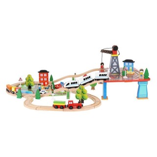 Σετ Ξύλινος Σιδηρόδρομος 88 τμχ Kruzzel 9363 Σετ Ξύλινος Σιδηρόδρομος 88 τμχ Kruzzel 9363