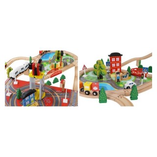 Σετ Ξύλινος Σιδηρόδρομος 88 τμχ Kruzzel 9363 Σετ Ξύλινος Σιδηρόδρομος 88 τμχ Kruzzel 9363