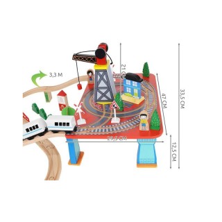 Σετ Ξύλινος Σιδηρόδρομος 88 τμχ Kruzzel 9363 Σετ Ξύλινος Σιδηρόδρομος 88 τμχ Kruzzel 9363