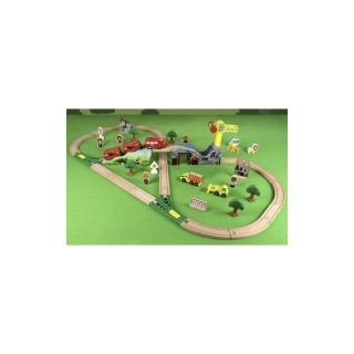 Σετ Ξύλινος Σιδηρόδρομος με Τρενάκι 57 τμχ Kruzzel 22495 Σετ Ξύλινος Σιδηρόδρομος με Τρενάκι 57 τμχ Kruzzel 22495