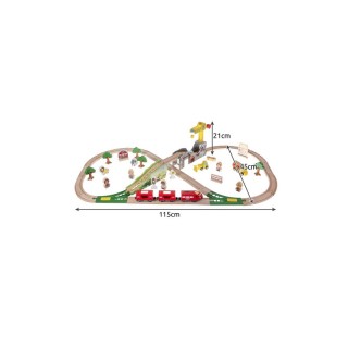 Σετ Ξύλινος Σιδηρόδρομος με Τρενάκι 57 τμχ Kruzzel 22495 Σετ Ξύλινος Σιδηρόδρομος με Τρενάκι 57 τμχ Kruzzel 22495