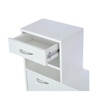 Σετ Ξύλινο Έπιπλο Εισόδου με Καθρέπτη 90 x 24 x 75 cm Χρώματος Λευκ...