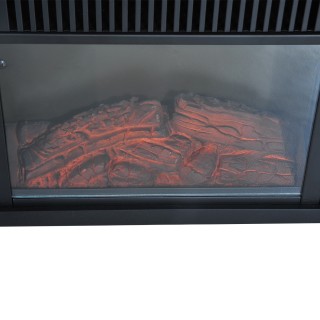 HomCom Ηλεκτρικό τζάκι δαπέδου ισχύος 600W / 1200W σε πλαστικό και ...