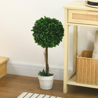 HOMCOM Σετ 2 ψεύτικα δεντρόφυτα πυξάρι για εσωτερική και εξωτερική ...