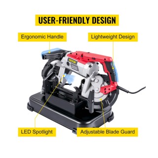 Σιδηροπρίονο Ταινίας 1100 W VEVOR BXSD5INCH220VY1JZV2