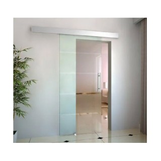 Εσωτερική Συρόμενη Γυάλινη Πόρτα με 4 Διαφανείς Λωρίδες 102.5 x 205...