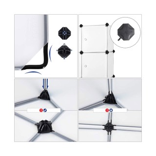 Σύστημα Αποθήκευσης - Ντουλάπα με 16 Κύβους 153 x 31 x 153 cm Χρώμα...