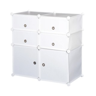 Σύστημα Αποθήκευσης - Ντουλάπα με 6 Κύβους 75 x 37 x 73 cm HOMCOM 8... Σύστημα Αποθήκευσης - Ντουλάπα με 6 Κύβους 75 x 37 x 73 cm HOMCOM 8...