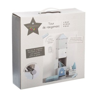 Σύστημα Αποθήκευσης Παιχνιδιών 34 x 32 x 140 cm 4 τμχ Χρώματος Μπλε...