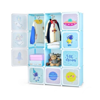 Σύστημα Αποθήκευσης - Παιδική Αρθρωτή Ντουλάπα με 12 Κύβους και 2 Ρ...