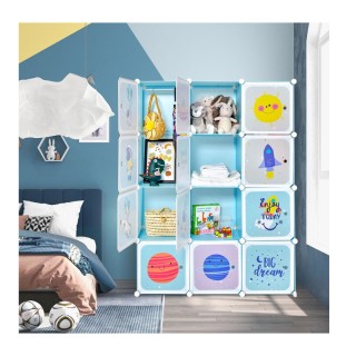 Σύστημα Αποθήκευσης - Παιδική Αρθρωτή Ντουλάπα με 12 Κύβους και 2 Ρ... Σύστημα Αποθήκευσης - Παιδική Αρθρωτή Ντουλάπα με 12 Κύβους και 2 Ρ...
