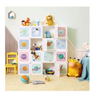 Σύστημα Αποθήκευσης - Παιδική Αρθρωτή Ραφιέρα με 15 Κύβους 153 x 31...