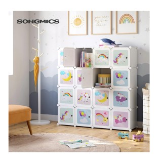 Σύστημα Αποθήκευσης - Παιδική Αρθρωτή Ραφιέρα με 16 Κύβους 123 x 31...