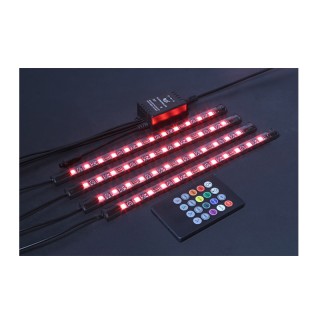 Σύστημα Εσωτερικού LED Φωτισμού Αυτοκινήτου με Τηλεχειριστήριο Tech...