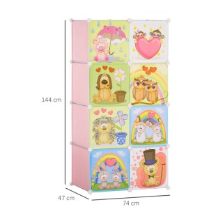 Σύστημα Αποθήκευσης - Ντουλάπα με 8 Κύβους 74 x 47 x 144 cm HOMCOM ... Σύστημα Αποθήκευσης - Ντουλάπα με 8 Κύβους 74 x 47 x 144 cm HOMCOM ...