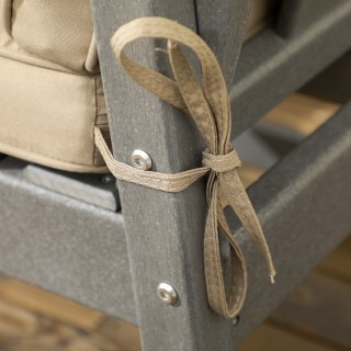 Σαλόνι κήπου με καναπέ, 2 πολυθρόνες και HDPE τραπεζάκι σαλονιού με...