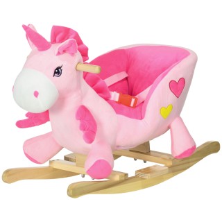 HOMCOM Unicorn Rocking Horse με 32 τραγούδια, ξύλινη βάση και ζώνη ... HOMCOM Unicorn Rocking Horse με 32 τραγούδια, ξύλινη βάση και ζώνη ...